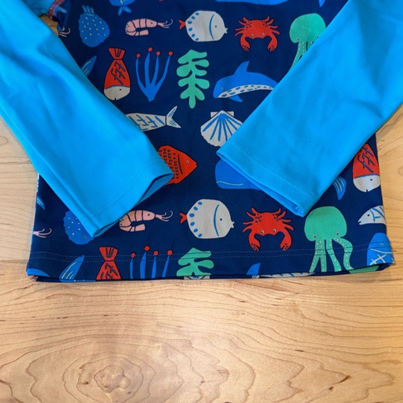 Baby Boden Boys Ocean Sea Life Rash guard 2-3 years Mini Boden Swim Rashguard 🦀 - Picture 3 of 7